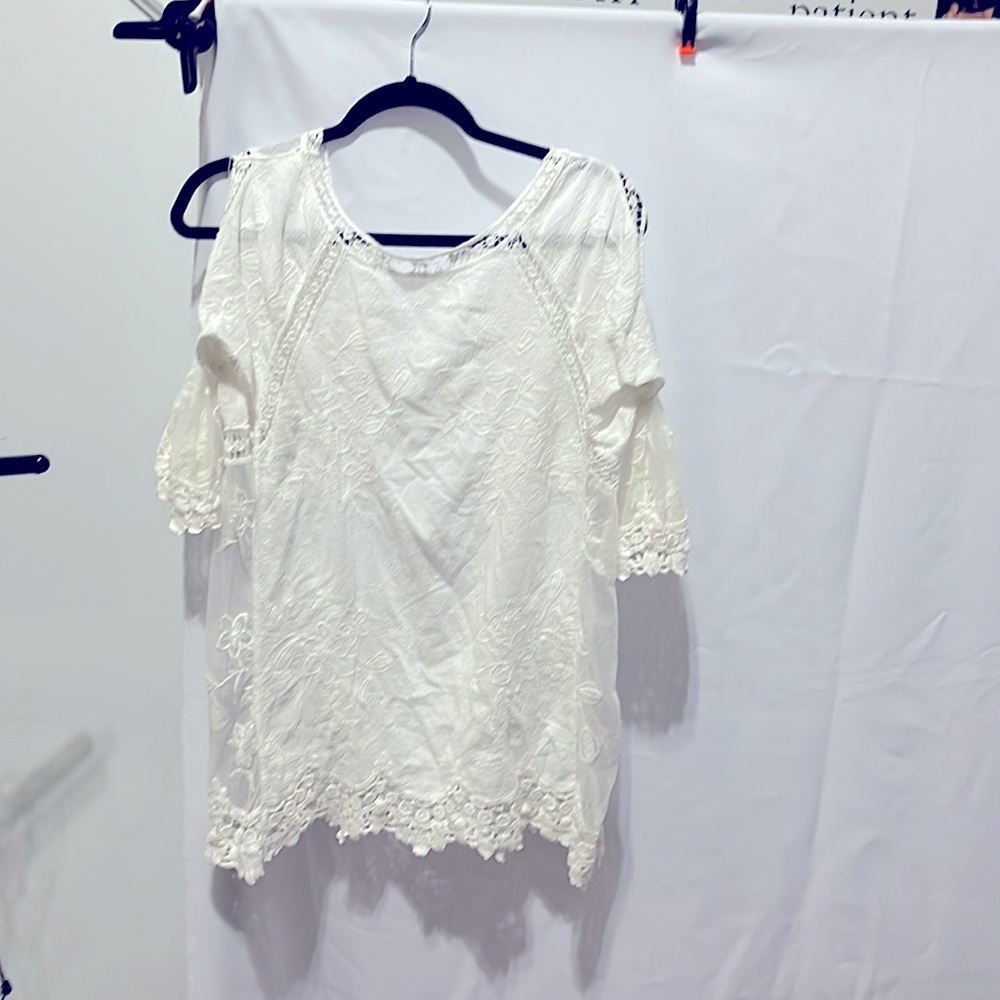 White sheer top